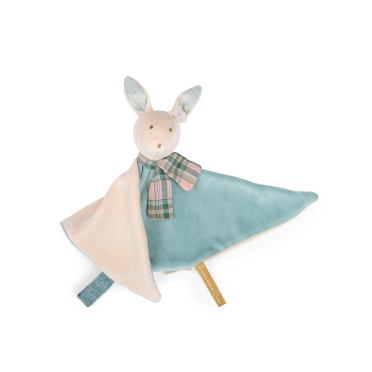 Doudou lapin bleu 