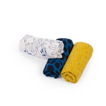 Lot de 3 langes imprimés