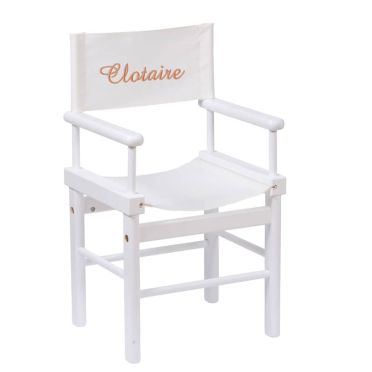 Fauteuil metteur en scene personnalisable creme